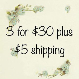 🎉3 for $30 SALE,  plus $5 shipping